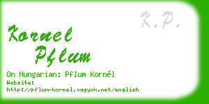 kornel pflum business card